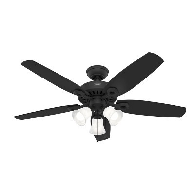 52" Builder Ceiling Fan (Includes LED Light Bulb) Black - Hunter Fan