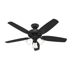 52" Builder Ceiling Fan (Includes LED Light Bulb) Black - Hunter Fan - 1 of 4
