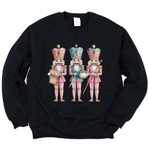 Simply Sage Market Women's Graphic Sweatshirt Nutcracker Pink - 1 of 4