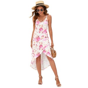Clearlove Deep V Neck Halter Dress Irregular Hem for women  Elegant Party Evening Dress - 1 of 4