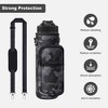 BABYYER Water Bottle Carrier Bag, 25oz 32oz Crossbody Water Bottle Holder with Adjustable Shoulder Strap, Phone Pocket for Hiking Camping Gym - 3 of 4