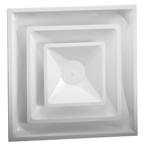 Hart & Cooley Steel 4-Way Diffuse with 2 Cone Design and 6 Inch Fixed Collar - 1 of 4