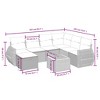 vidaXL 8 Piece Patio Sofa Set with Cushions Black Poly Rattan - 4 of 4