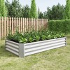 Bencmate Planters U Shape Large Garden Bed Outdoor Metal Raised Planter Bed for for Plants, Vegetables, Flowers, Gray, 70.87"*35.83"*11.81" - 3 of 4