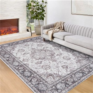 Fulvari Area Rug Vintage Rug Washable Indoor Medallion Rugs Low Pile Distressed Floor Carpet Retro Accent Rug for Living Room - 1 of 4