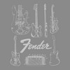 Juniors Womens Fender Guitar Chart Cowl Neck Sweatshirt - 2 of 4