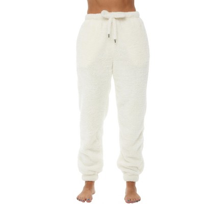 Adr Women's Plush Pajama Pants With Pockets, Joggers With Drawstring, Elastic  Waist Coconut X Small : Target