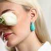 SOHI Women's Sea Green The Medium Shell Stud Earrings - 3 of 4