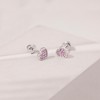 Girl's Heart Full of Gems Screw Back Sterling Silver Earrings - In Season Jewelry - 4 of 4