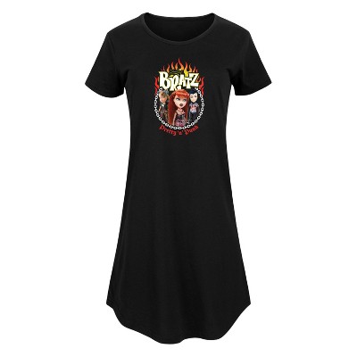 Women's - Bratz - Punk Rock Dolls Pretty in Punk Graphic T-shirt Dress