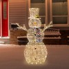 Northlight 48" LED Lighted Silver Mesh Snowman Outdoor Twinkling Christmas Decoration - image 2 of 4