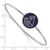 Black Bow Jewelry Sterling Silver Sigma Sigma Sigma Greek Life Bangle Bracelet 7 Inch - 2 of 3