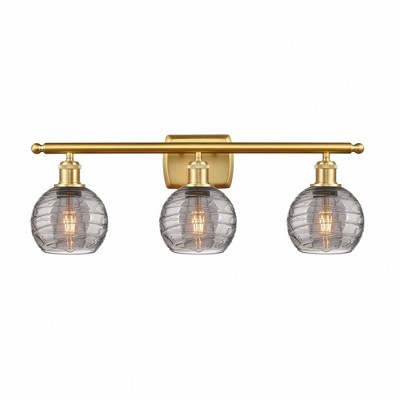 Athens Deco Swirl - 3 Light Bath Vanity In Industrial Style-11 Inches Tall and 26 Inches Wide
