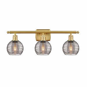 Athens Deco Swirl - 3 Light Bath Vanity In Industrial Style-11 Inches Tall and 26 Inches Wide - 1 of 1