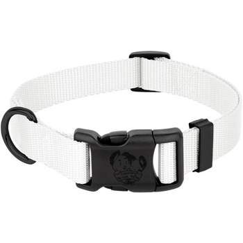 Country Brook Petz American Made Deluxe White Nylon Dog Collar, Small
