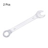 Unique Bargains High Carbon Steel Metric Offset 6-Point End and Angled Open-End Thin Combination Wrenches 2 Pcs - 3 of 4