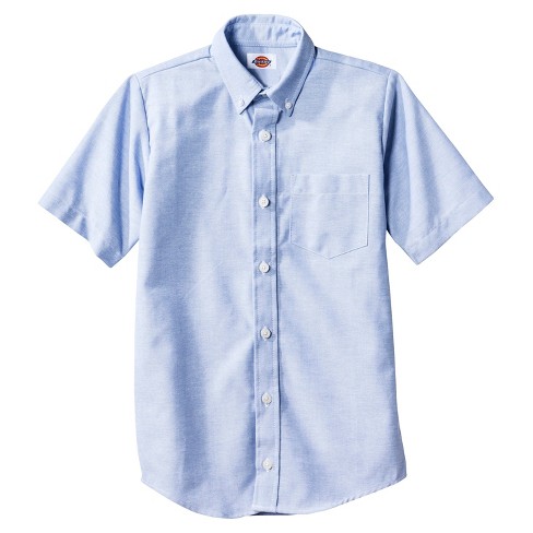 Dickies Boys Short  Sleeve  Oxford Uniform Button Down 