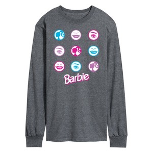 Men's - Barbie - Iconic Features of Barbie Long Sleeve Graphic T-Shirt - 1 of 3