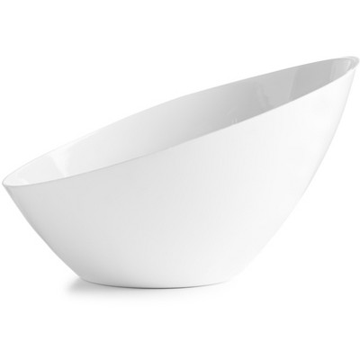 Posh Setting White Angled Plastic Large Serving Bowls - 54 oz. - 5 Pack