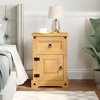 vidaXL Nightstand Storage Cabinet Table with Drawer Mexican Pine Corona Range - 3 of 4