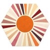 Modern Washable Area Rug Sunrise Colorful Indoor Throw Carpet for Living Room Bedroom - 2 of 4