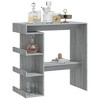 vidaXL Bar Table with Storage Rack Gray Sonoma 39.4 in.x19.7 in.x40 in. - 4 of 4