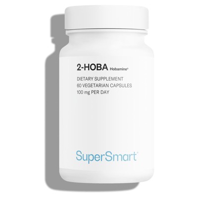 SuperSmart 2-HOBA Supplement 100mg per Day (Hobamine) - 2-Hydroxybenzylamine | Non-GMO & Gluten Free - 60 Vegetarian Capsules