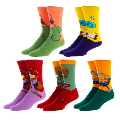 Spongebob Squarepants Adult Quarter Crew Socks - 2-pack Of Bikini Bottom  Fun! : Target