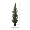 Racxily Artificial Cypress Tree with Black Pot, UV Resistant Fake Topiary Plant for Indoor Outdoor, Garden or Entryway Decoration, 1pc/set - 2 of 4