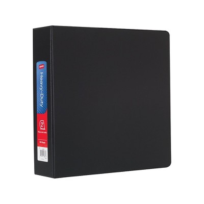 Staples Heavy Duty 2" 3-Ring Non-View Binder Black (24654) 82693