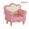 Infurnic Kids Sofas Polyurethane Petal-Shaped Kids Sofa, Charming Princess Design, Durable, Easy Assembly, Pink, 23.6"*23.2"*15.9" - 3 of 4
