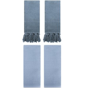 REGALWOVEN 4 Pcs Cotton Bathroom Hand Towels for Spa, Hotel - 1 of 4