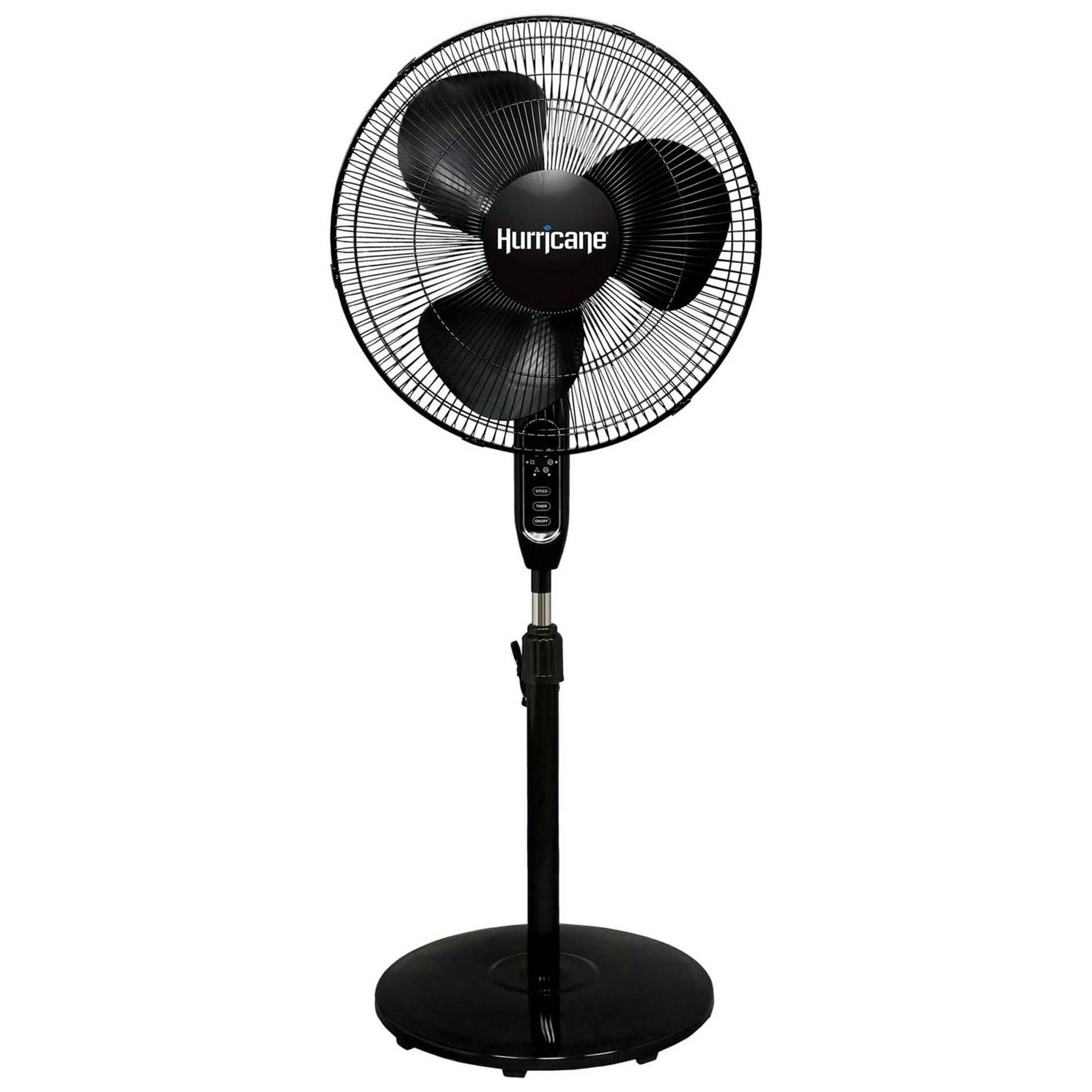 Hurricane Oscillating Stand Fan – 3-Speed, Quiet, Powerful, Adjustable Height, Durable Design for Home, Office, and Greenhouse