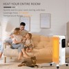 Mojgar Electric Space Heater, Freestanding 161 Sq. Ft. Fireplace Heater with 3 Modes - 3 of 4