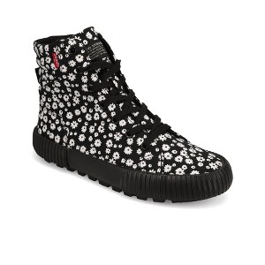 Levi's Kids Olivia Floral Fabric Hightop Fashion Sneaker Shoe, Black Mono, Size 6.5 - 1 of 4
