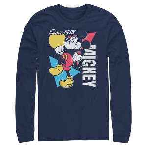 Mens Mickey & Friends Since 1918 Retro Long Sleeve Shirt - 1 of 4