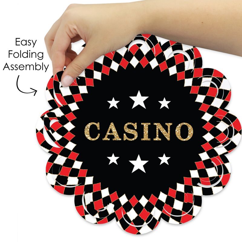 Big Dot of Happiness Las Vegas - Casino Party Round Table Decorations - Paper Chargers - Place Setting For 12, 5 of 9