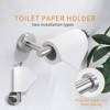 Munora 4-Piece Premium Stainless Steel Bathroom Accessories Set - Wall Mounted Towel Rail, Toilet Roll Holder & Hooks - 2 of 4