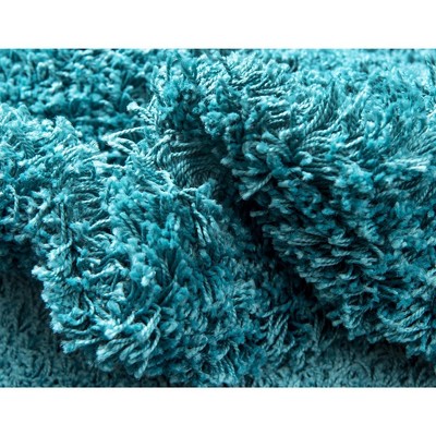 Blue Shag Reversible Runner Rug for Kids