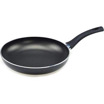 IMUSA 9.5 inch Black Stone Nonstick Fry Pan with Woodlook Handle
