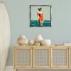 Stupell Industries Retro Woman in Swimsuit Black Floater Framed Canvas Wall Art - 2 of 4