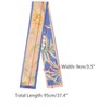 Elerevyo Women's Floral Printed Contrast Color Skinny Long Hair Ribbon Neck Tie Scarves 1 Pc - 3 of 4