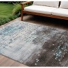 Teal Blue And Brown Geometric Washable Indoor Outdoor Area Rug - 2 of 4
