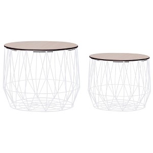 vidaXL Coffee Table 2 pcs White - 1 of 4