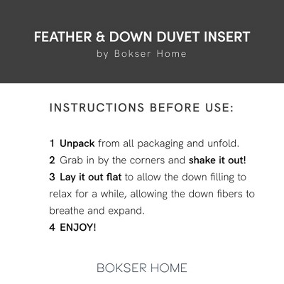 Full White Cotton Feather & Down Duvet Comforter