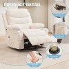 Recliner Chair, Oversized Manual Reclining Rocking Chair, 360 Swivel with Cup Holder, Massage and Heat Recliner, Single Sofa Chairs - 4 of 4