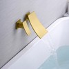 Sumerain Wall Mount Tub Faucet Set Waterfall Bathtub Filler Single Left-Handed Handle, Brushed Gold - 3 of 4