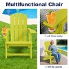 FURNIinspire Patio Accent Chairs Outdoor Folding Chairs Adirondack Chair, Portable Chair With Handles For Beach, Backyard, Yellow, 31.4"*29.6"*36.4" - 4 of 4