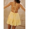 Clotth Women Y2K Spaghetti Strap Mini Dress Summer Solid Color Sleeveless Ruffled Party Dress For Cocktail Beach Club Streetwear - 4 of 4
