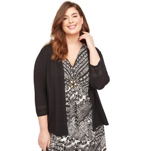 Catherines Embroidered Lace Cardigan - 1 of 4